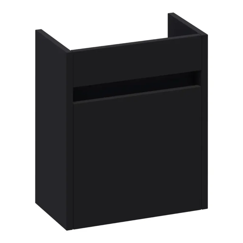 Brauer Adore fonteinkast 40cm met 1 deur linksdraaiend zwart mat Laatste Kans