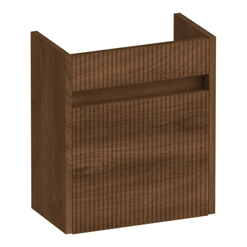 Brauer Adore Wavy fonteinkast ribbelfront 40cm met 1 deur linksdraaiend forest cacao Meest Verkocht