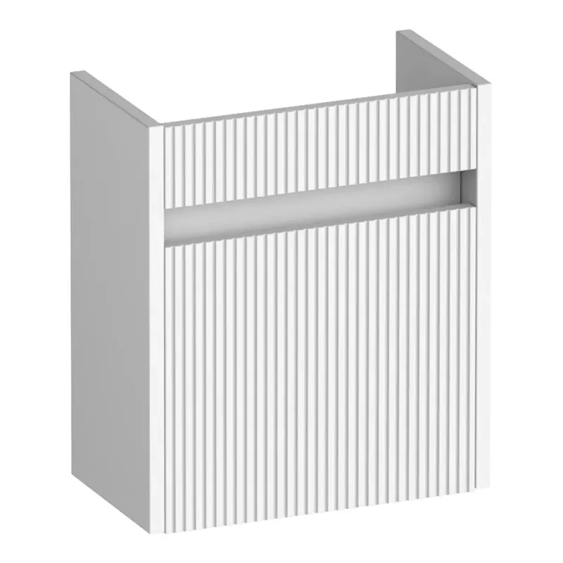 Laatste Kans Brauer Adore Wavy fonteinkast ribbelfront 40cm met 1 deur linksdraaiend wit mat