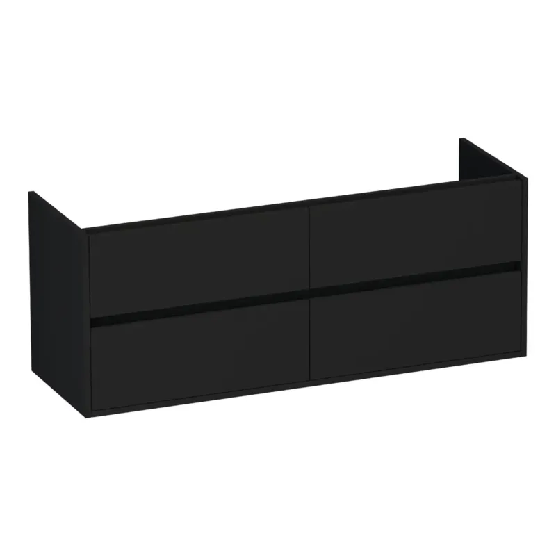 Goedkoop Brauer Adore onderkast 140cm met 4 softclose lades zwart mat