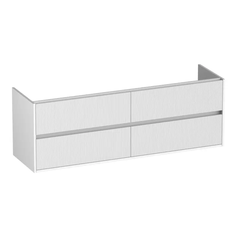 Beste Prijs Brauer Adore Wavy onderkast ribbelfront 160cm met 4 softclose lades wit mat