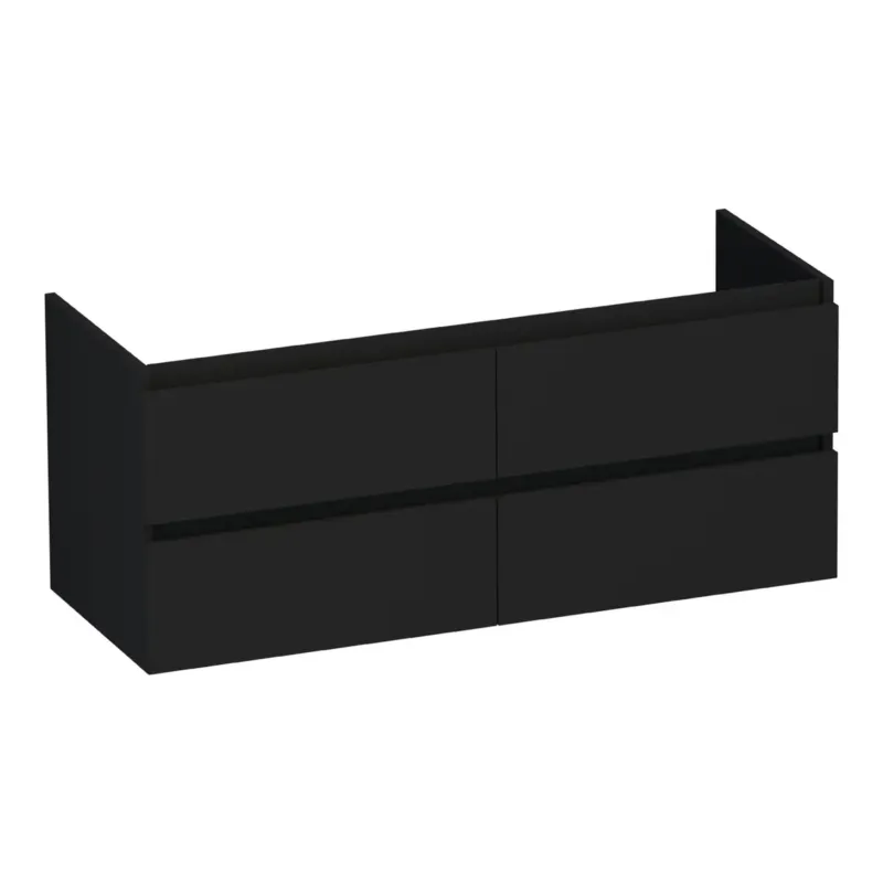 Hete Deal Brauer Joy onderkast 120cm met 4 softclose lades zwart mat