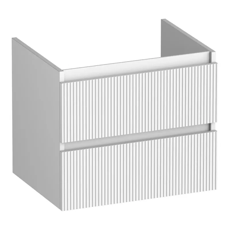 Brauer Joy Wavy onderkast ribbelfront 60cm met 2 softclose lades wit mat Lage Kosten