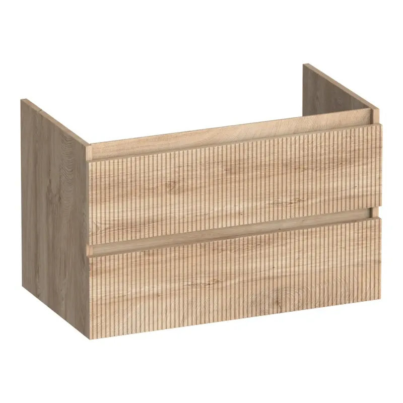 Brauer Joy Wavy onderkast ribbelfront 80cm met 2 softclose lades forest wheat Must-Have