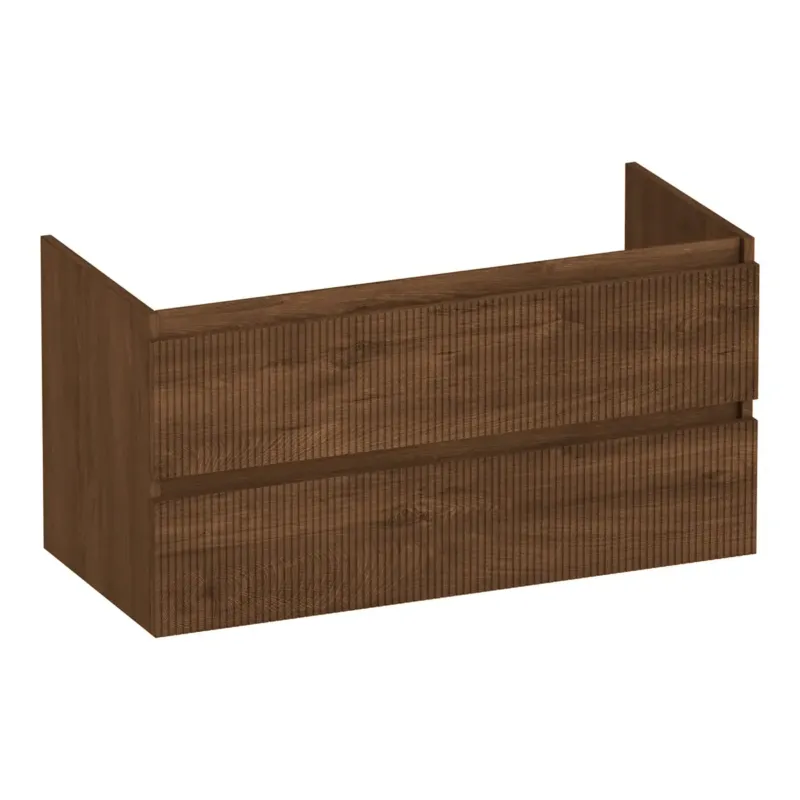 Brauer Joy Wavy onderkast ribbelfront 100cm met 2 softclose lades forest cacao Aanbieding