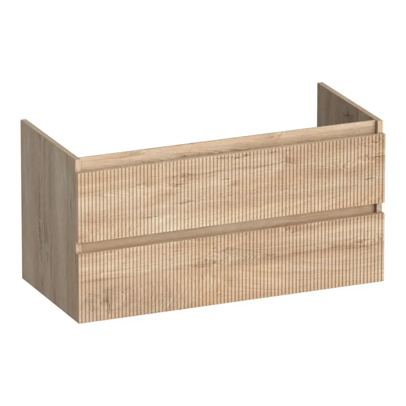 Brauer Joy Wavy onderkast ribbelfront 100cm met 2 softclose lades forest wheat Direct Verzonden