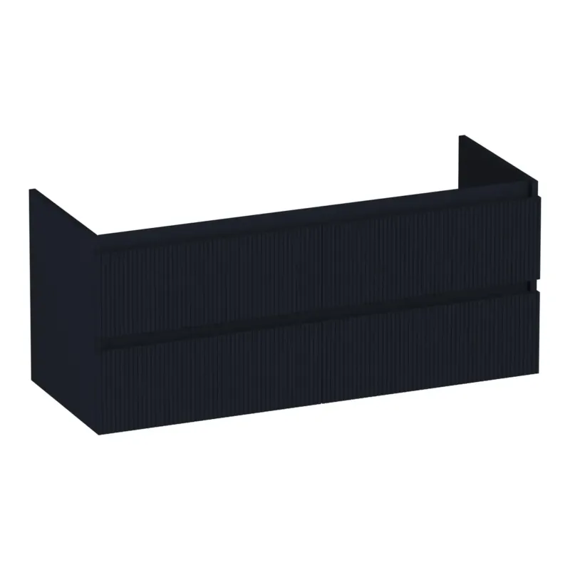 Brauer Joy Wavy onderkast ribbelfront 120cm met 4 softclose lades zwart mat Nieuw