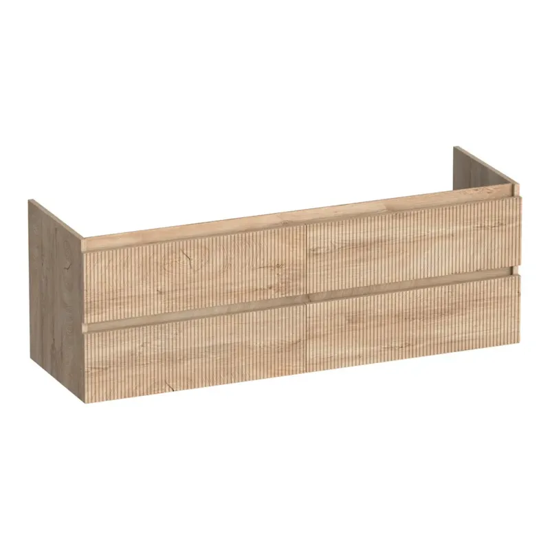 Brauer Joy Wavy onderkast ribbelfront 140cm met 4 softclose lades forest wheat Actieprijs