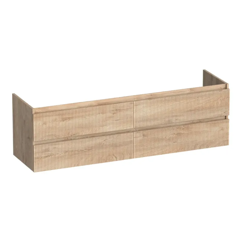 Brauer Joy Wavy onderkast ribbelfront 160cm met 4 softclose lades forest wheat Must-Have