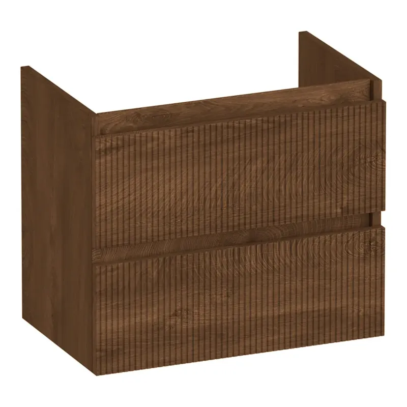 Bestseller Brauer Joy Wavy onderkast ribbelfront ondiep 60cm met 2 softclose lades forest cacao