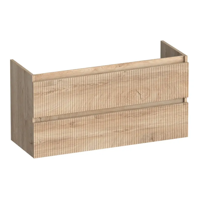 Brauer Joy Wavy onderkast ribbelfront ondiep 100cm met 2 softclose lades forest wheat Fabrieksprijs