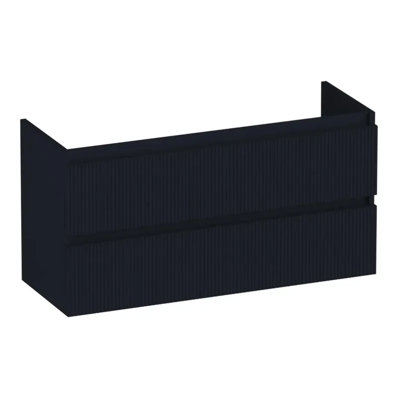 Brauer Joy Wavy onderkast ribbelfront ondiep 100cm met 2 softclose lades zwart mat Betaalbaar