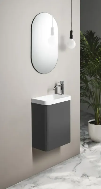 Snelle Levering Sapho Zorba toiletmeubel antraciet