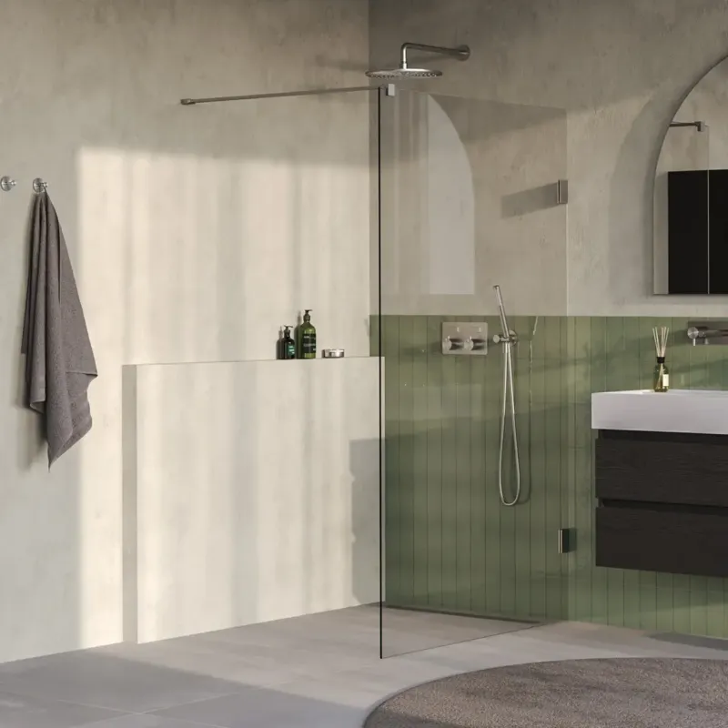 Brauer Void profielloze inloopdouche 110cm RVS geborsteld PVD Flitsaanbieding