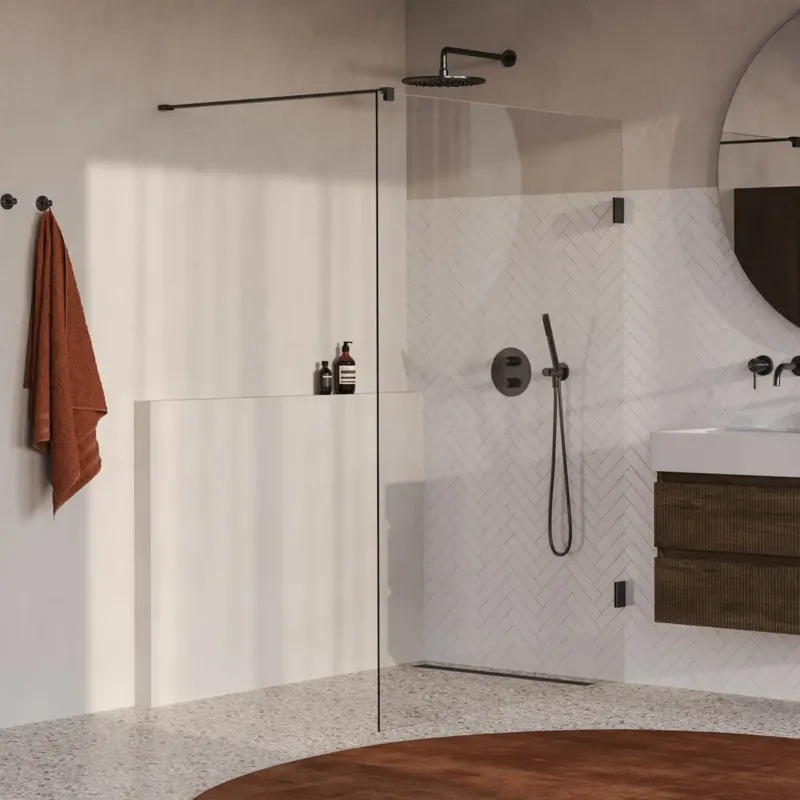 Brauer Void profielloze inloopdouche 130cm gunmetal geborsteld PVD Meest Verkocht