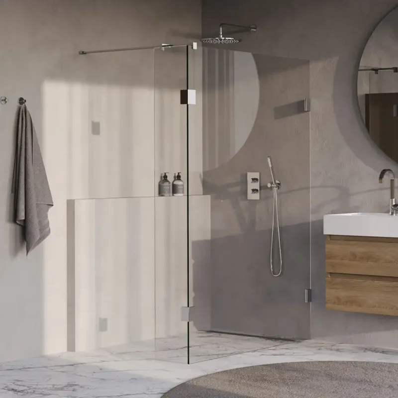 Merkproduct Brauer Void profielloze inloopdouche 140cm met 40cm zijwand chroom