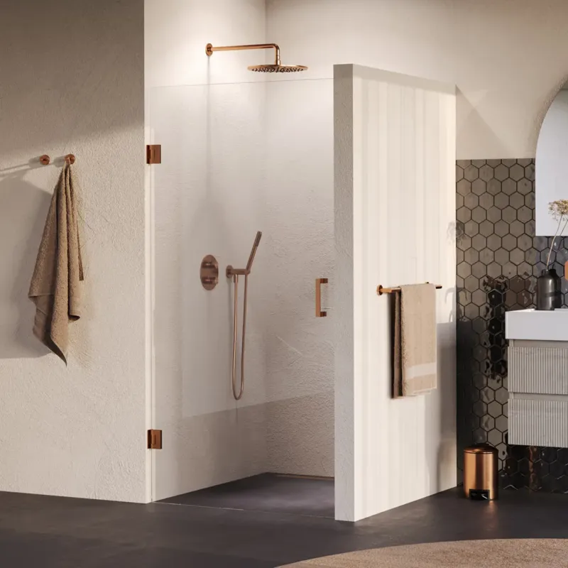 Brauer Void profielloze nisdeur 90cm koper geborsteld PVD Hoge Kwaliteit