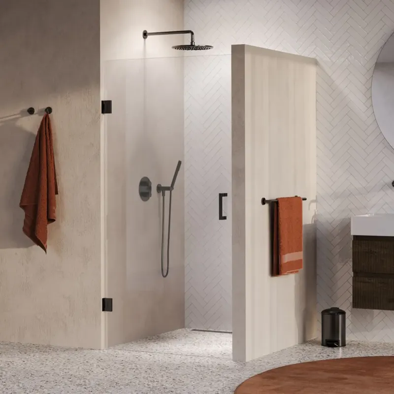 Actieprijs Brauer Void profielloze nisdeur 100cm gunmetal geborsteld PVD