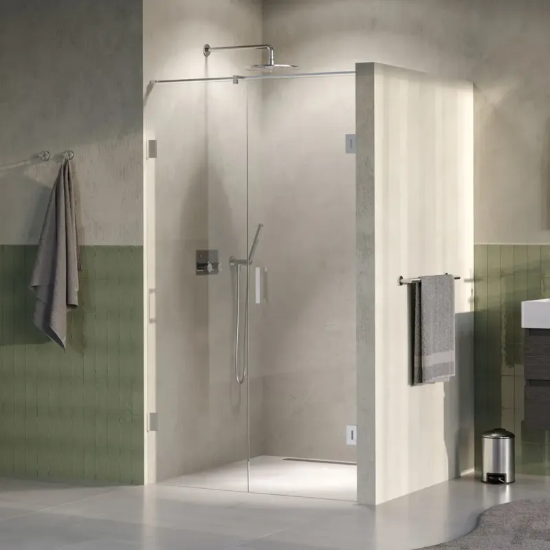Beste Prijs Brauer Void profielloze nisdeur 120cm met draaideur 60cm aan muur RVS geborsteld PVD