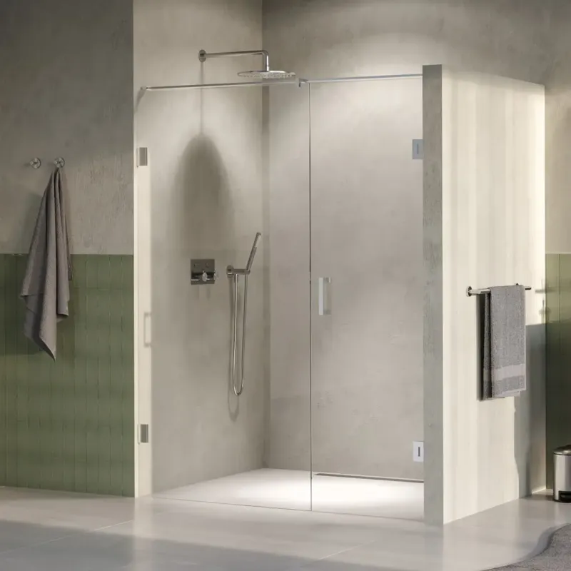 Alleen Vandaag Brauer Void profielloze nisdeur 160cm met draaideur 70cm aan muur RVS geborsteld PVD