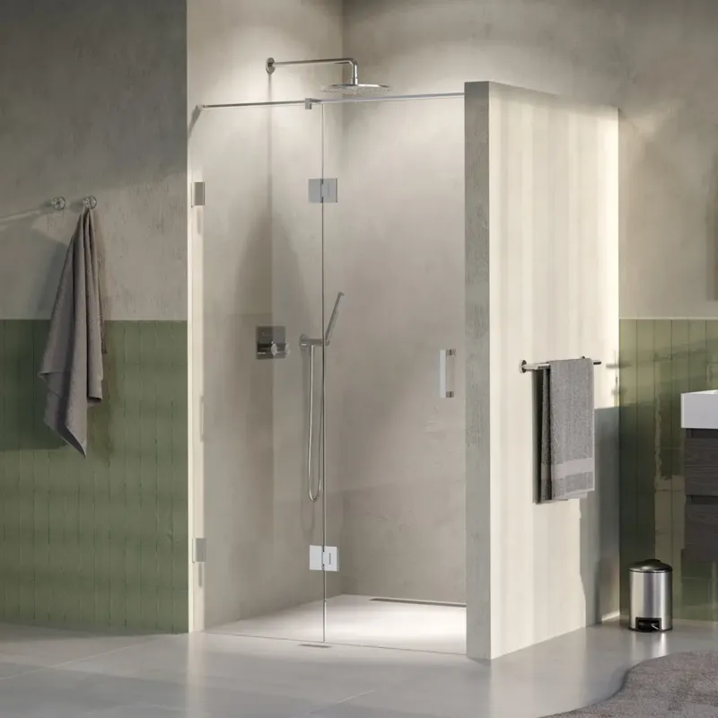 Brauer Void profielloze nisdeur 120cm met draaideur 60cm aan glas RVS geborsteld PVD Nu Kopen