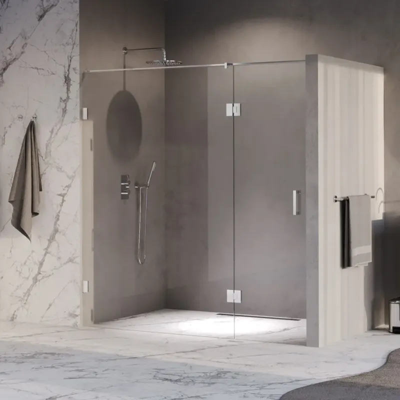 Brauer Void profielloze nisdeur 190cm met draaideur 70cm aan glas chroom Bestel Nu