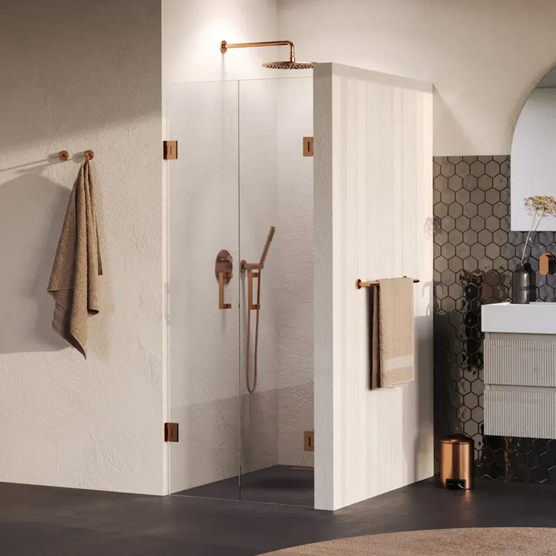 Bestel Nu Brauer Void profielloze pendeldeuren 60cm koper geborsteld PVD