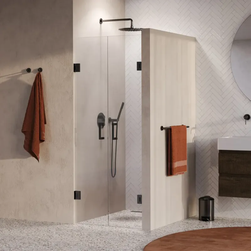 Beperkte Voorraad Brauer Void profielloze pendeldeuren 60cm gunmetal geborsteld PVD