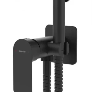 Favoriet Sapho Pax wandbidet mengkraan met handdouche mat zwart