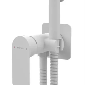 Finale Uitverkoop Sapho Pax wandbidet mengkraan met handdouche mat wit