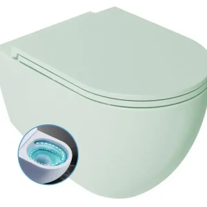 Isvea Infinity toiletpot met tornado flush mintgroen Laatste Versie