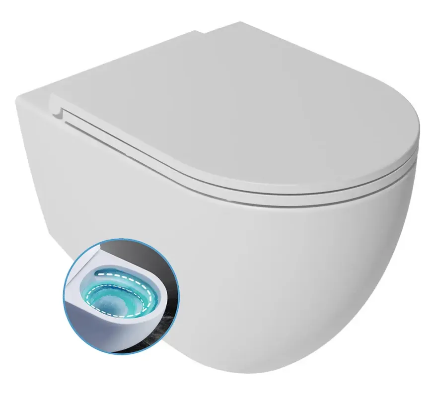 Isvea Infinity toiletpot met tornado flush met softclose zitting wit glans Meest Verkocht