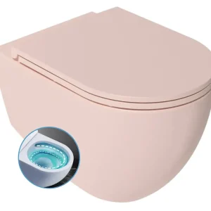 Nu Kopen Isvea Infinity toiletpot met tornado flush met softclose zitting roze