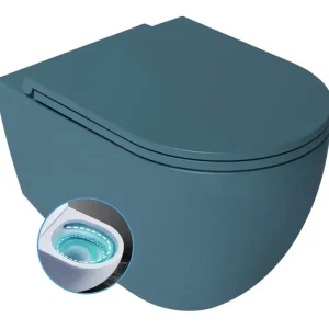 Isvea Infinity toiletpot met tornado flush met softclose zitting petrol Laatste Kans