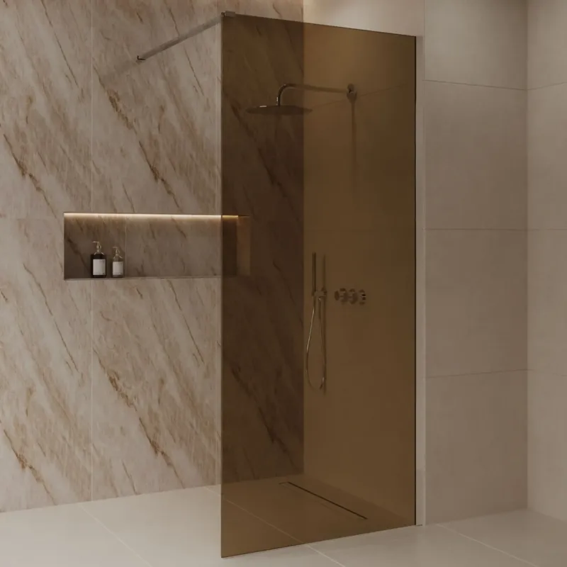 Alleen Vandaag Best Design Dalis inloopdouche 80cm chroom met amber glas
