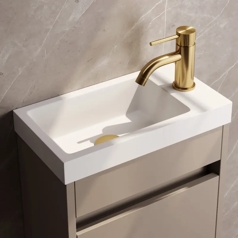 Brauer Stripe opbouw fonteinkraan messing geborsteld PVD Betaalbaar