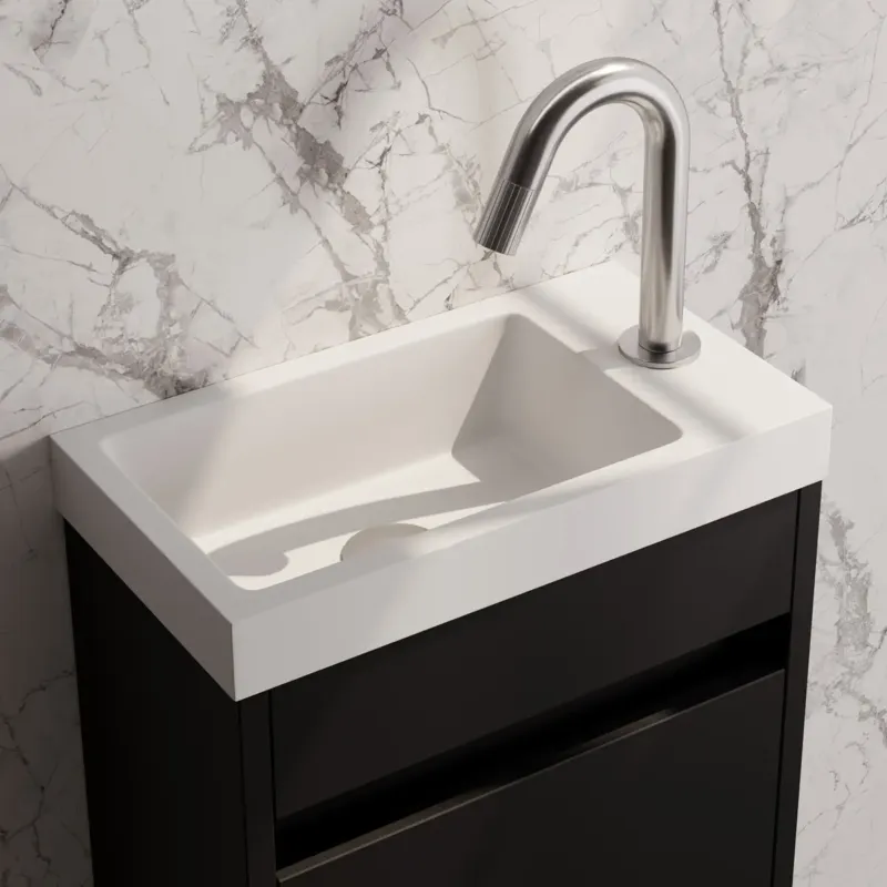 Beste Prijs Brauer Stripe opbouw fonteinkraan met gebogen uitloop RVS geborsteld PVD