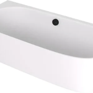 Polysan Sussi halfvrijstaand bad links mineraalmarmer 160x70cm wit mat Snelle Levering