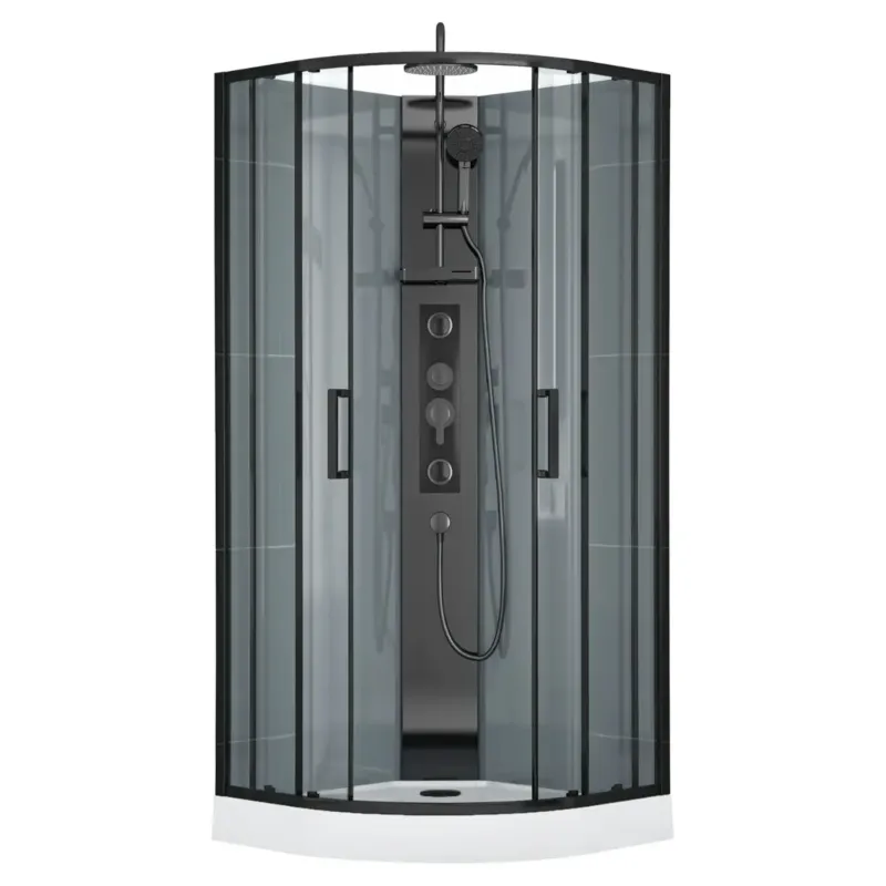 Premium Kerra Wega complete douchecabine met massagejets zwart