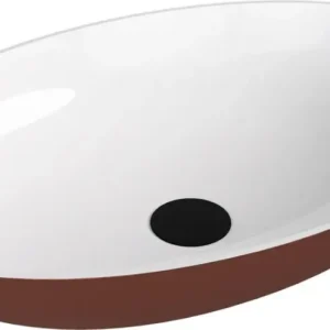 Bestseller Polysan Banera waskom ovaal 60x40cm wit/terracotta