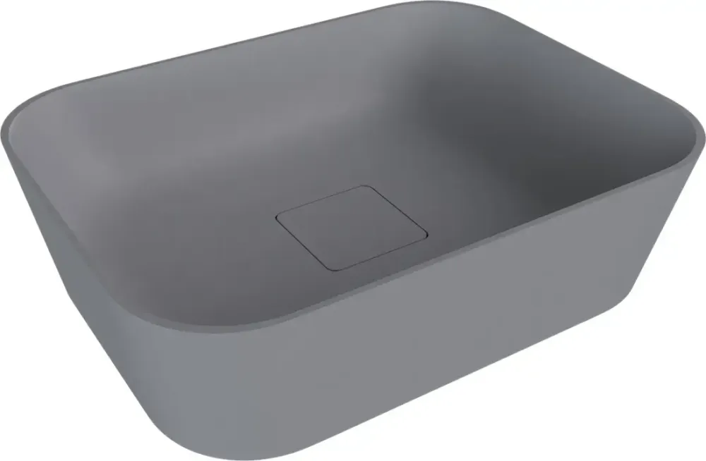 Polysan Banera waskom vierkant 50x36cm grijs mat Lage Kosten