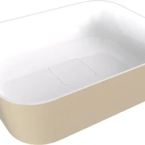 Polysan Banera waskom vierkant 50x36cm wit/beige mat Speciale Aanbieding