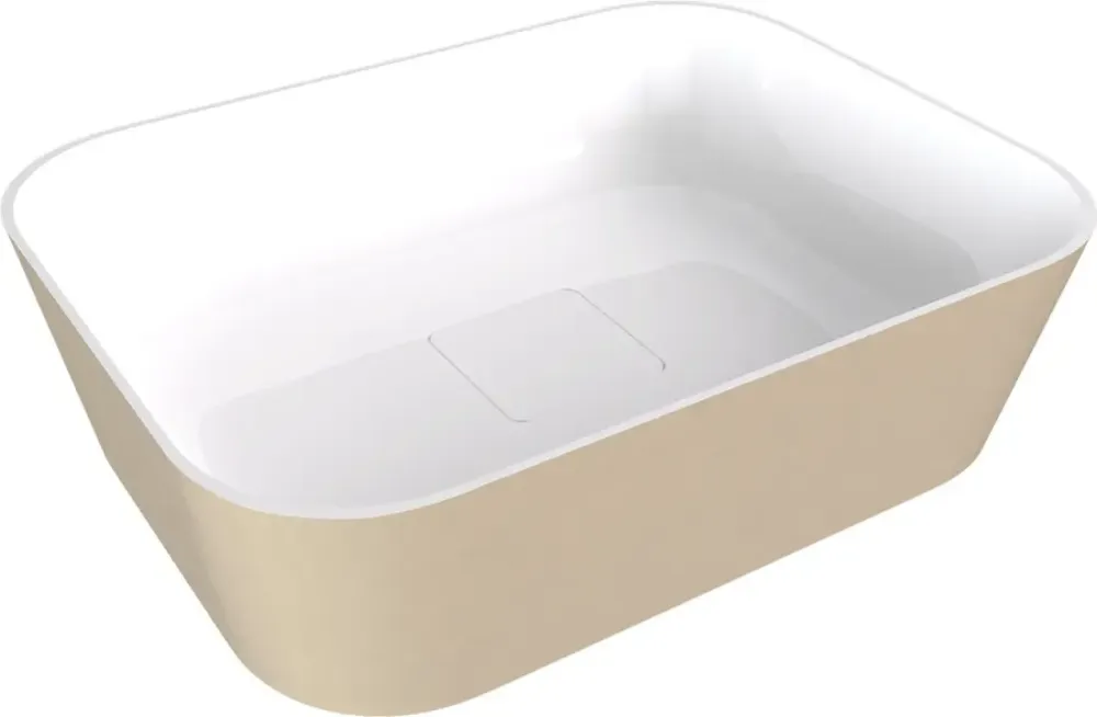 Polysan Banera waskom vierkant 50x36cm wit/beige mat Speciale Aanbieding