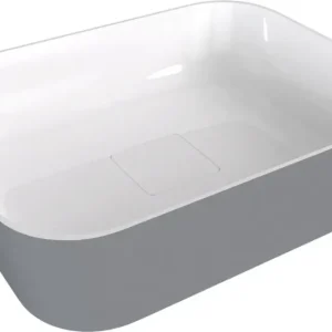Nu Kopen Polysan Banera waskom vierkant 50x36cm wit/grijs mat
