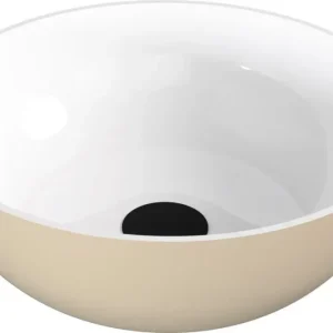 Polysan Banera waskom rond 39x14cm wit/beige mat Flitsaanbieding