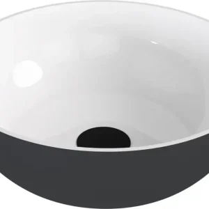 Hete Deal Polysan Banera waskom rond 39x14cm wit/antraciet mat