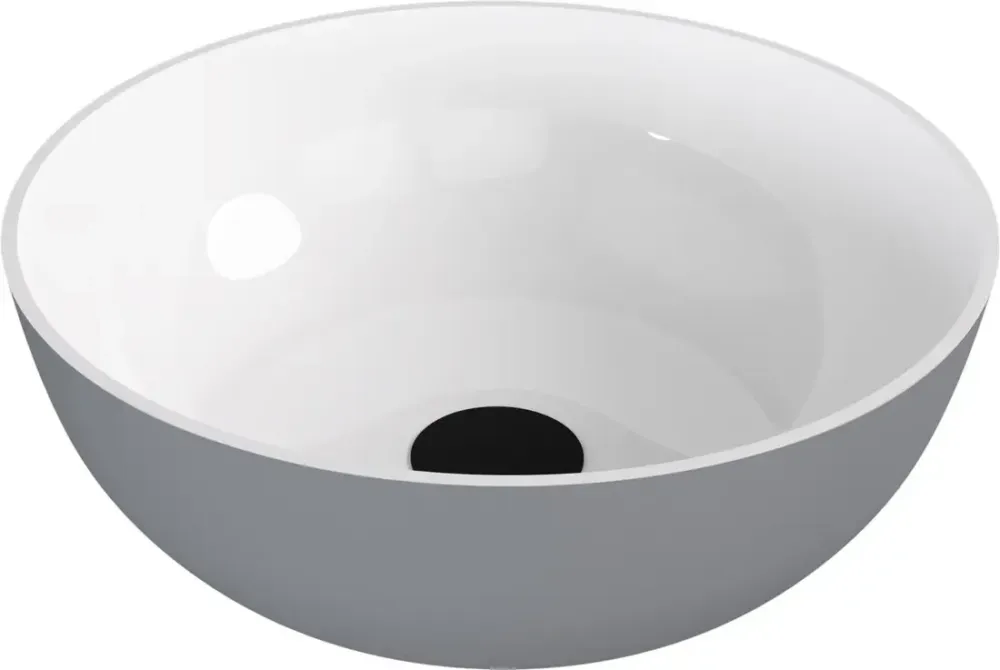 Polysan Banera waskom rond 39x14cm wit/grijs mat Goedkoop