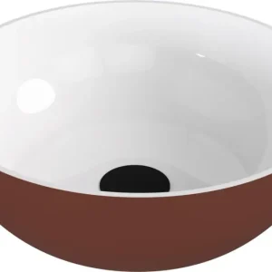 Laatste Versie Polysan Banera waskom rond 39x14cm wit/terracotta