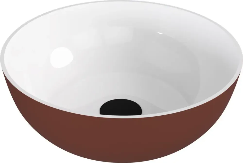 Laatste Versie Polysan Banera waskom rond 39x14cm wit/terracotta