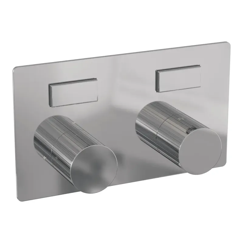 Brauer Stripe 2-weg inbouwthermostaat met drukknoppen chroom Beste Prijs